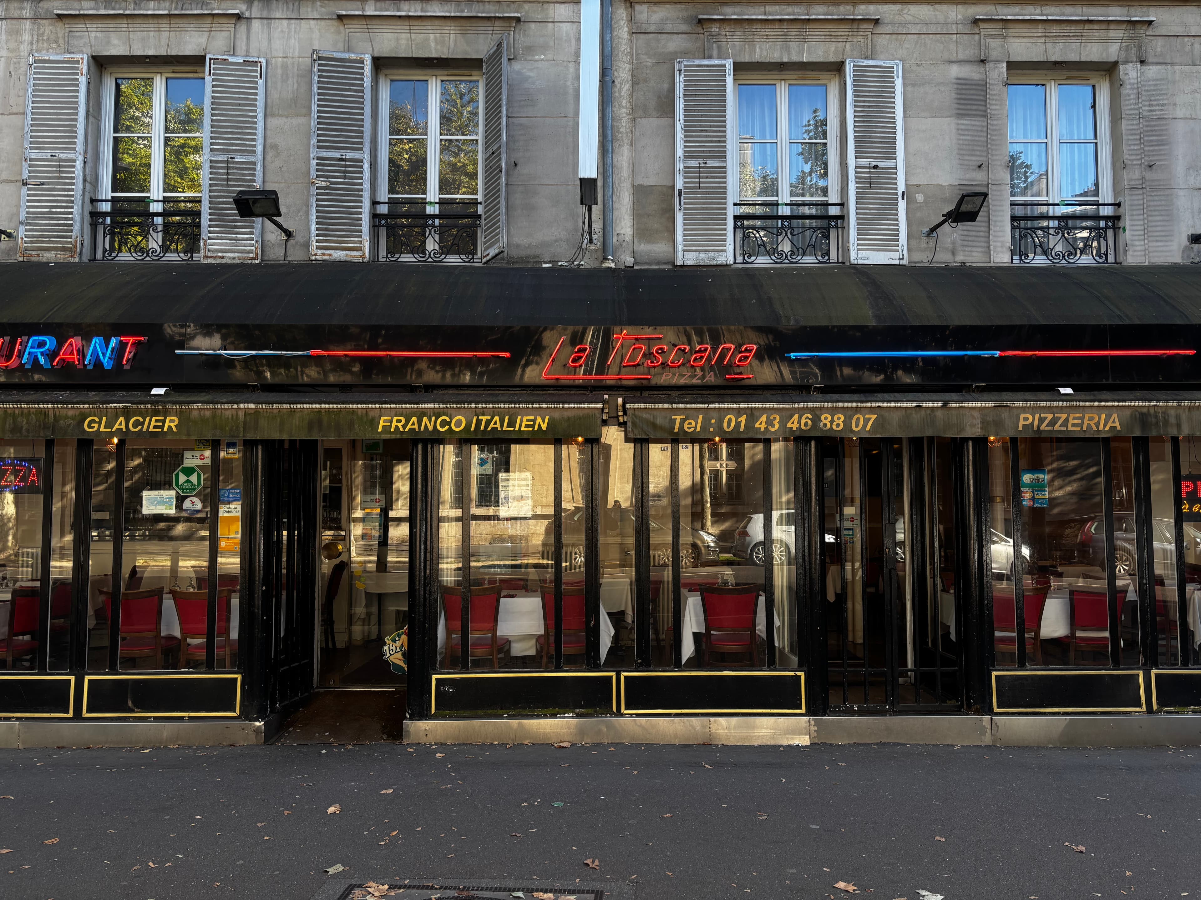 Façade du restaurant La Toscana